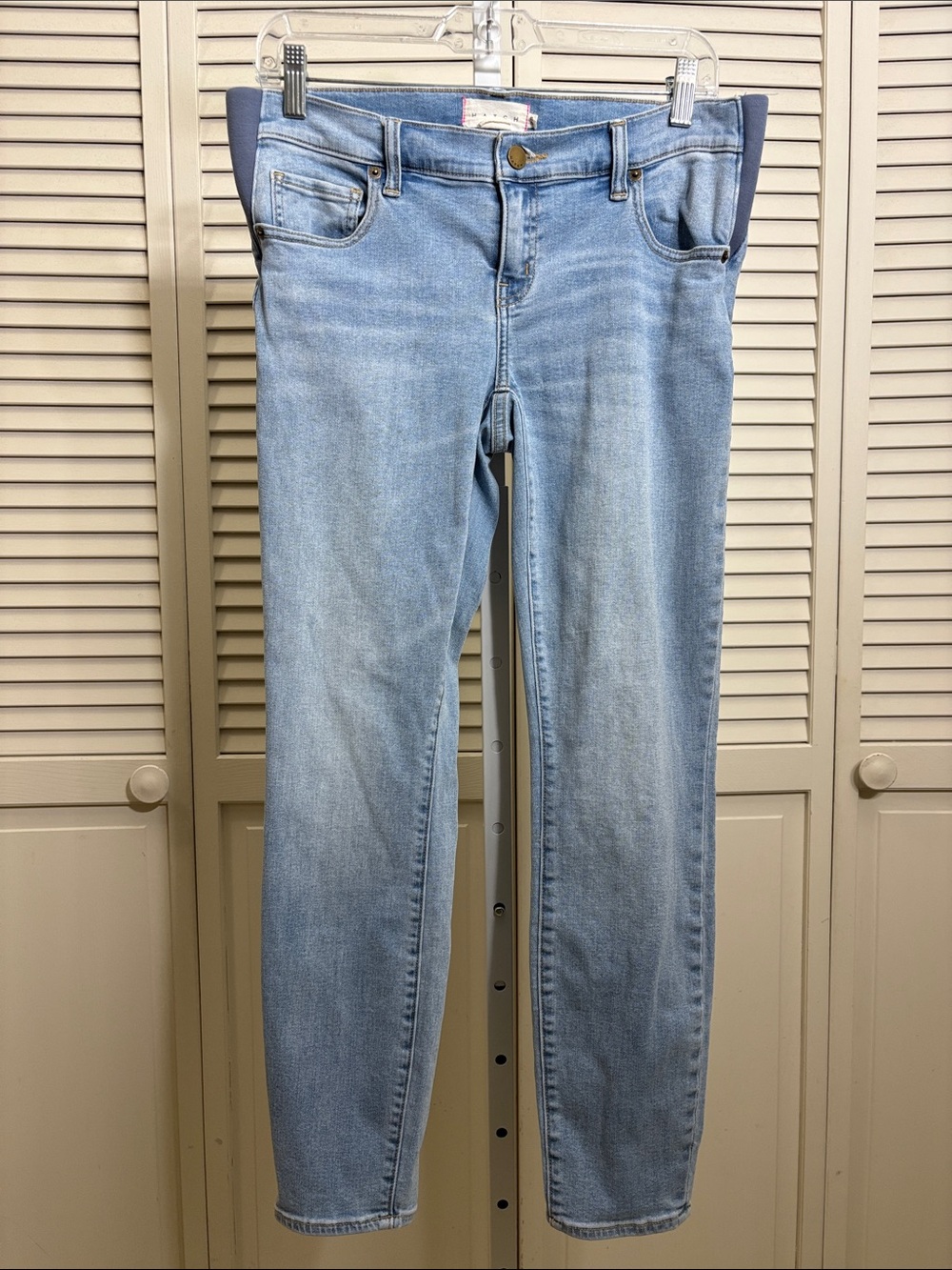 Hatch Maternity Stretch Light Blue Skinny Jeans Size 28